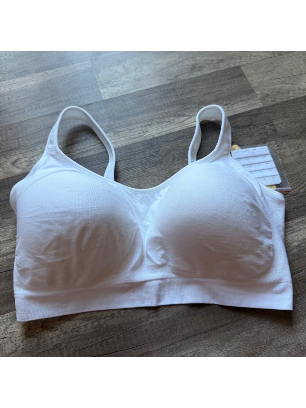 Truekind White Daily Comfort Wire-Free Shaper Bra 3XL With Bra Extender Womens I